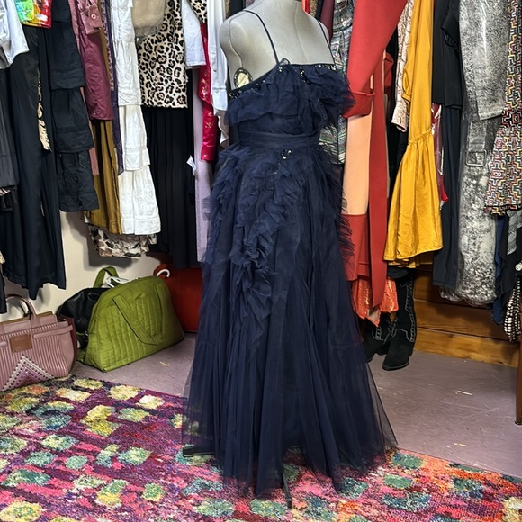 Pacific Blue Swarovski Crystal Event Dress - Picture 5 of 8